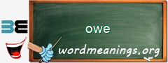 WordMeaning blackboard for owe